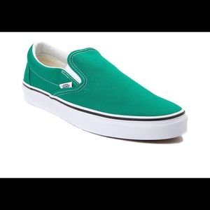 Green slip on vans